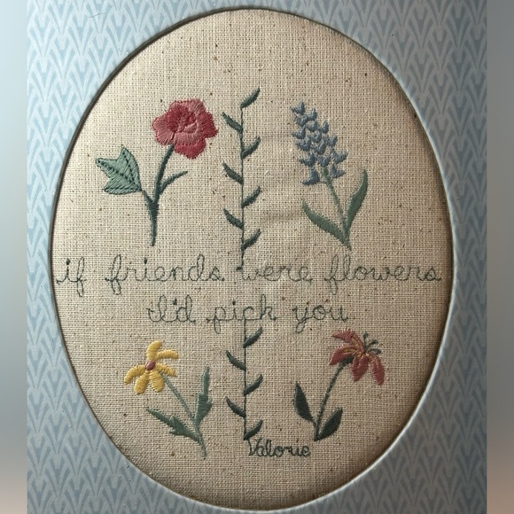 Vintage Valories Folk Art Appliqué needlework print - Picture 2 of 5